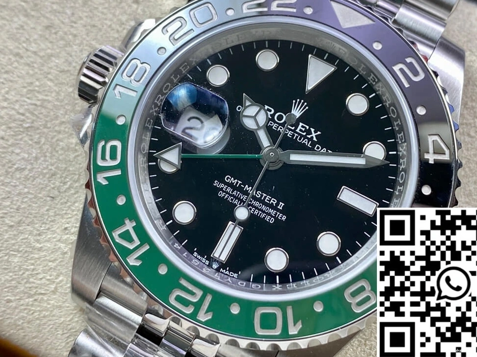 M126720vtnr-0002 GMT Rolex Dial Clean Factory Black II Master 1127